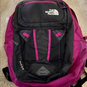 The North Face RECON backpack, 31L, Plum & TNF Black